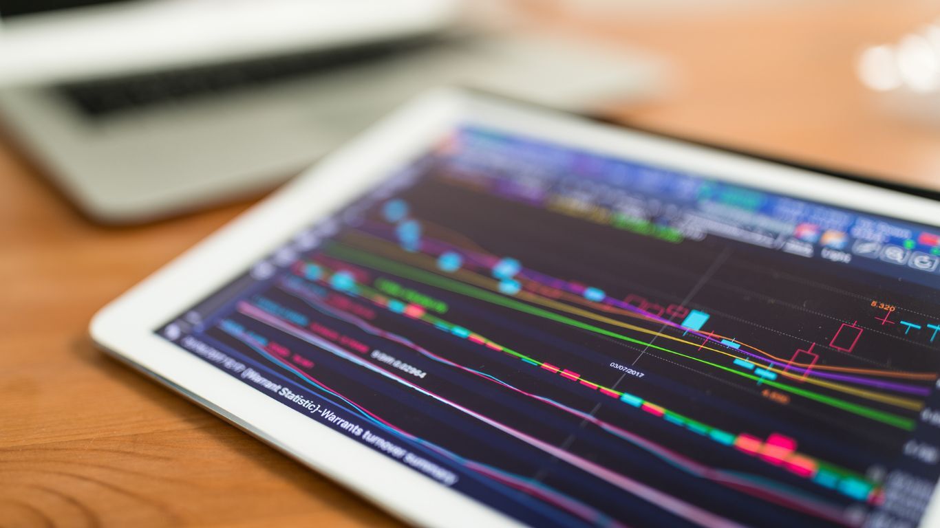 Tablet displaying business data used for building client pipelines and tracking project performance more clearly.