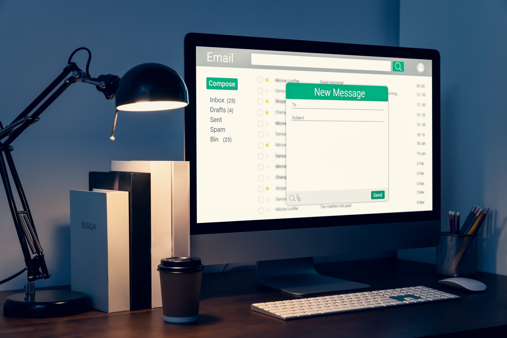Desktop email draft for clear client scope change communication
