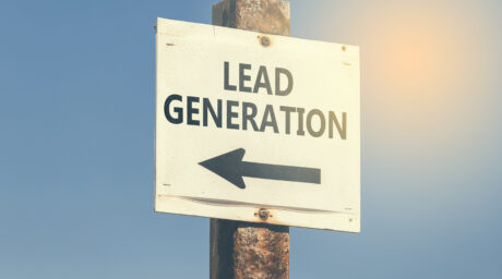 Lead generation word and arrow signpost on clear 2026 01 11 09 28 28 utc